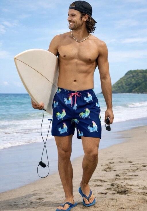 chubbies Other - Chubbies The Fowl Plays Mens Classic Swim Trunks 5.5" Inseam in Navy Blue XXL